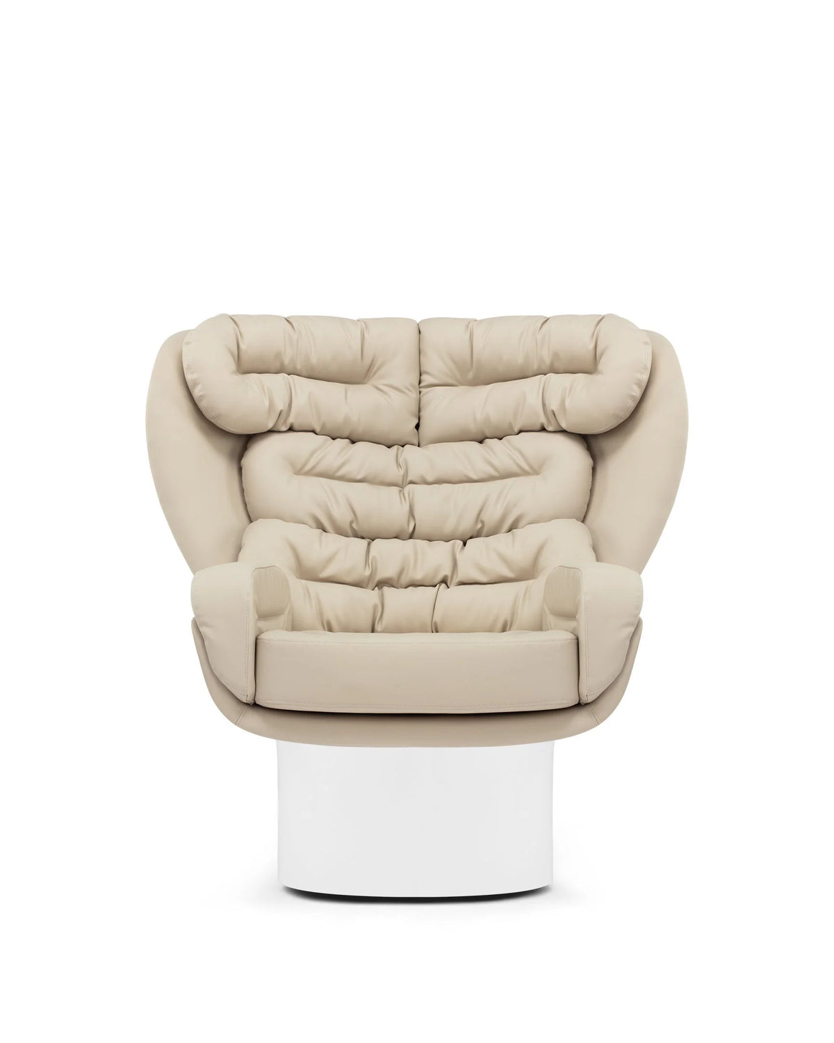 Eldaform 63™ lounge chair | beige vegan leather - chairs 63 | madorne