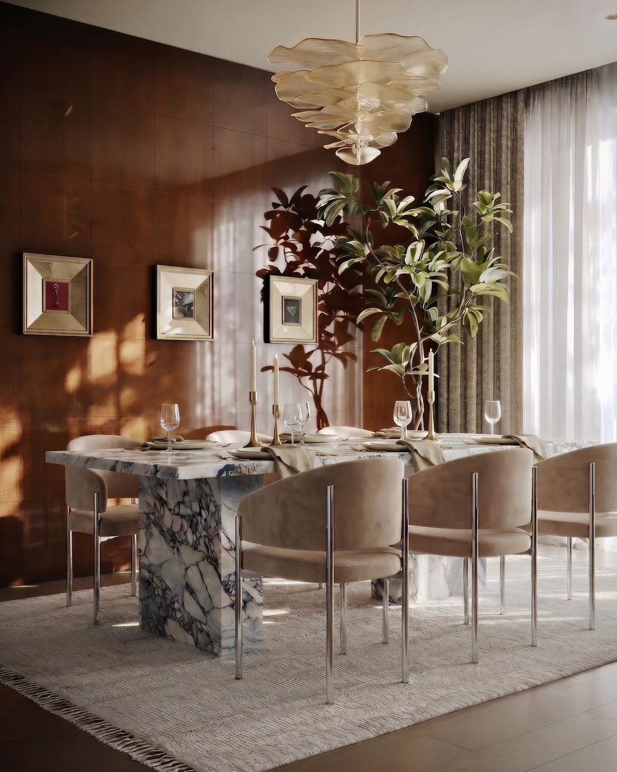 Enza™ dining table 98in | stone finish - tables enza inspired by androgyne | madorne