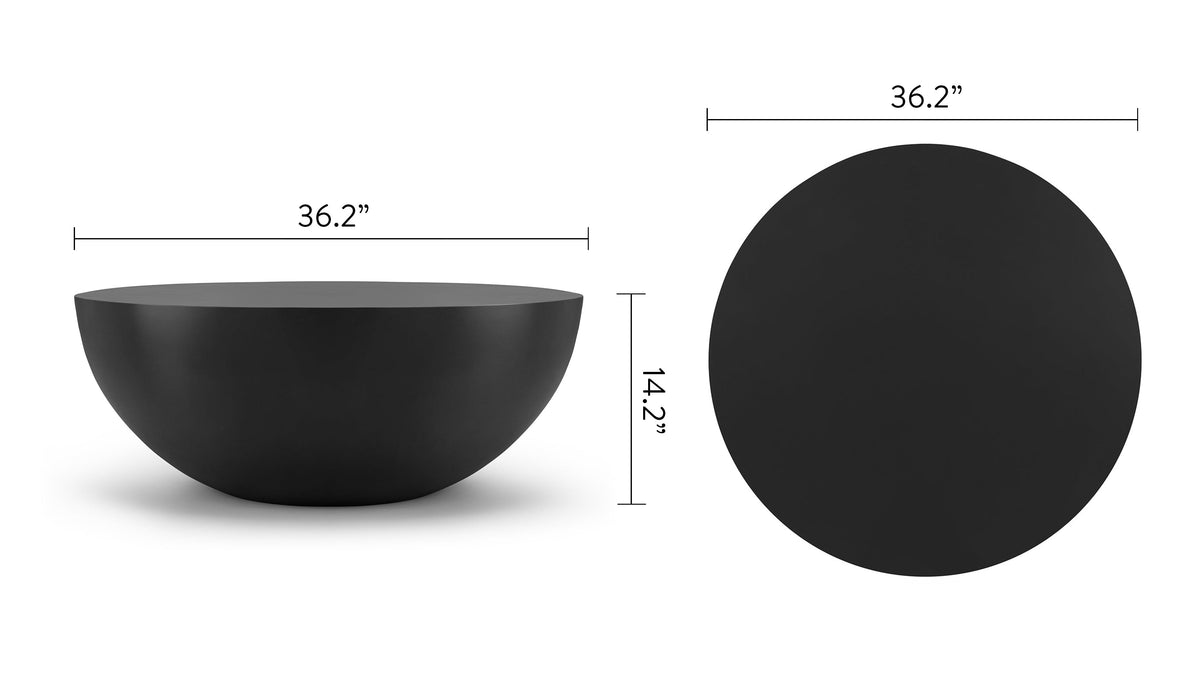 Equa™ coffee table | black concrete - tables equa | modern | madorne