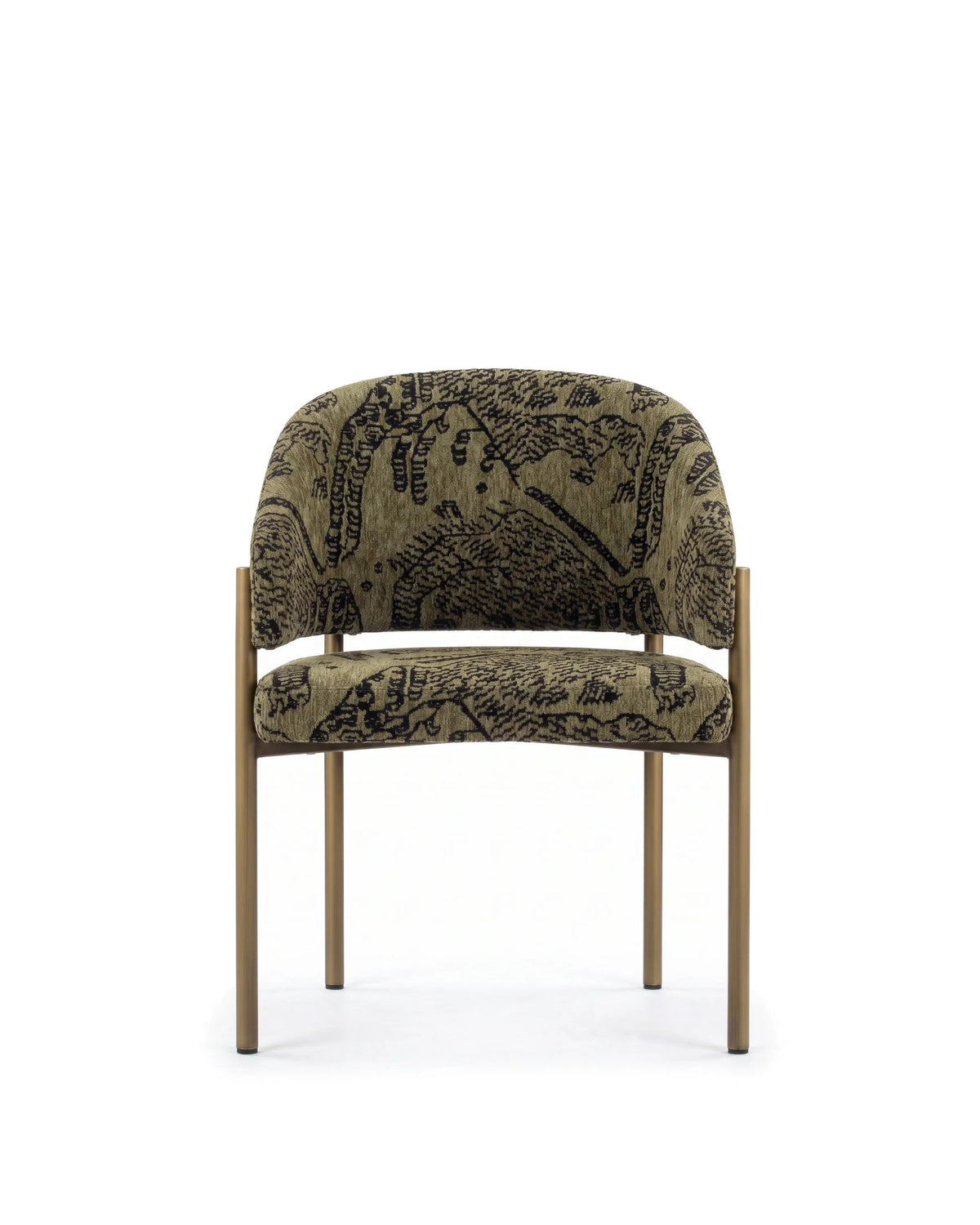 Esma™ barrel dining chair | metal frame - chairs curved with | madorne