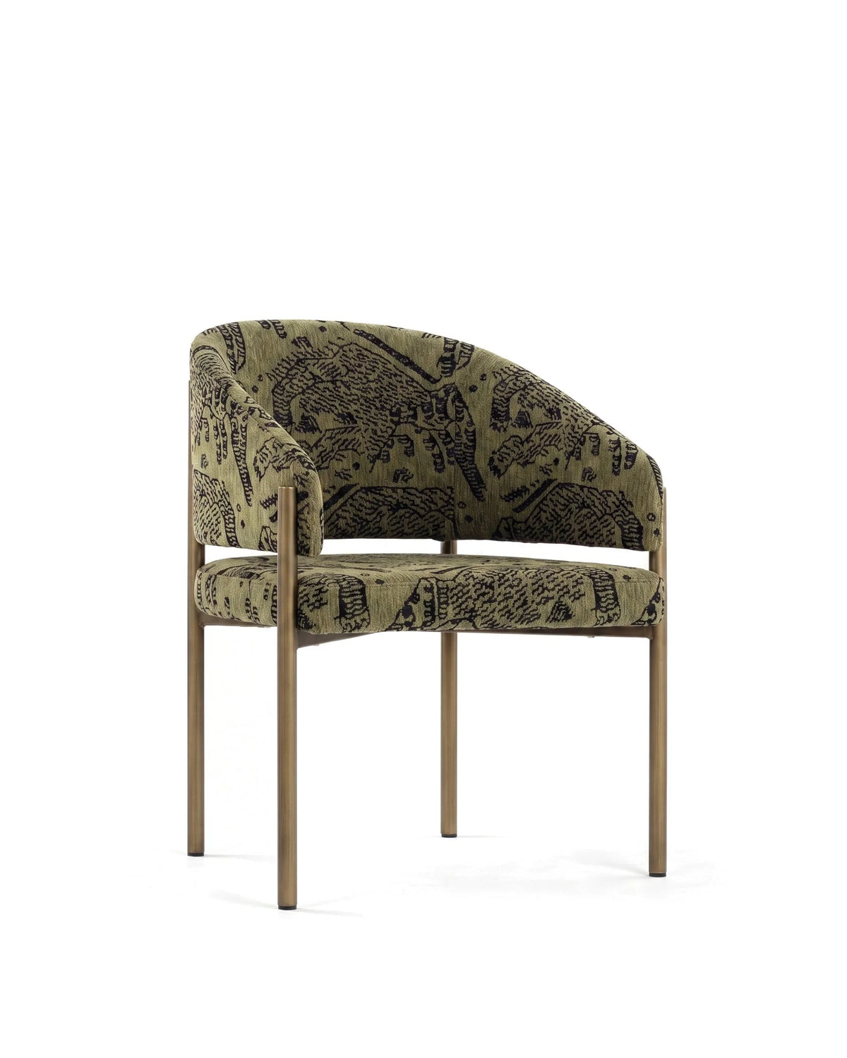Esma™ barrel dining chair | metal frame - chairs curved with | madorne