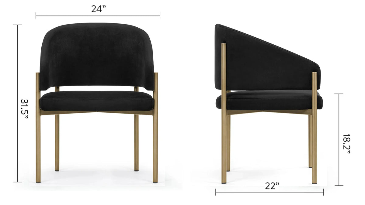 Esma™ barrel dining chair | metal frame - chairs curved with | madorne