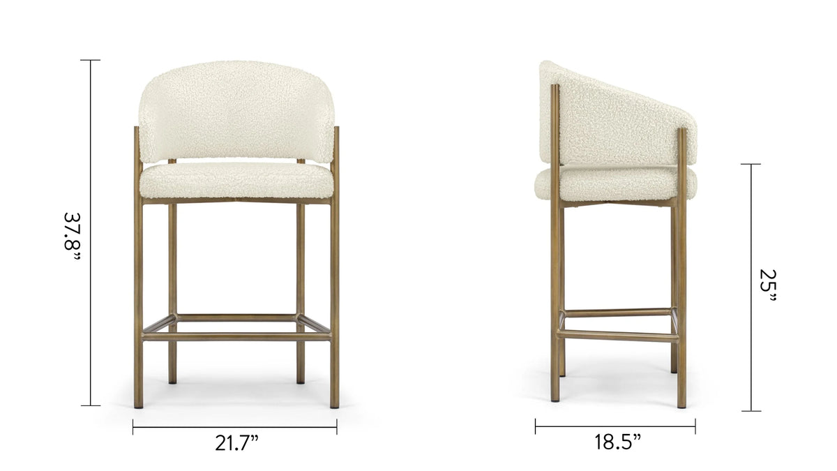 Esma™ counter stool | curved back and metal frame - bar & stools esma | designer or | madorne