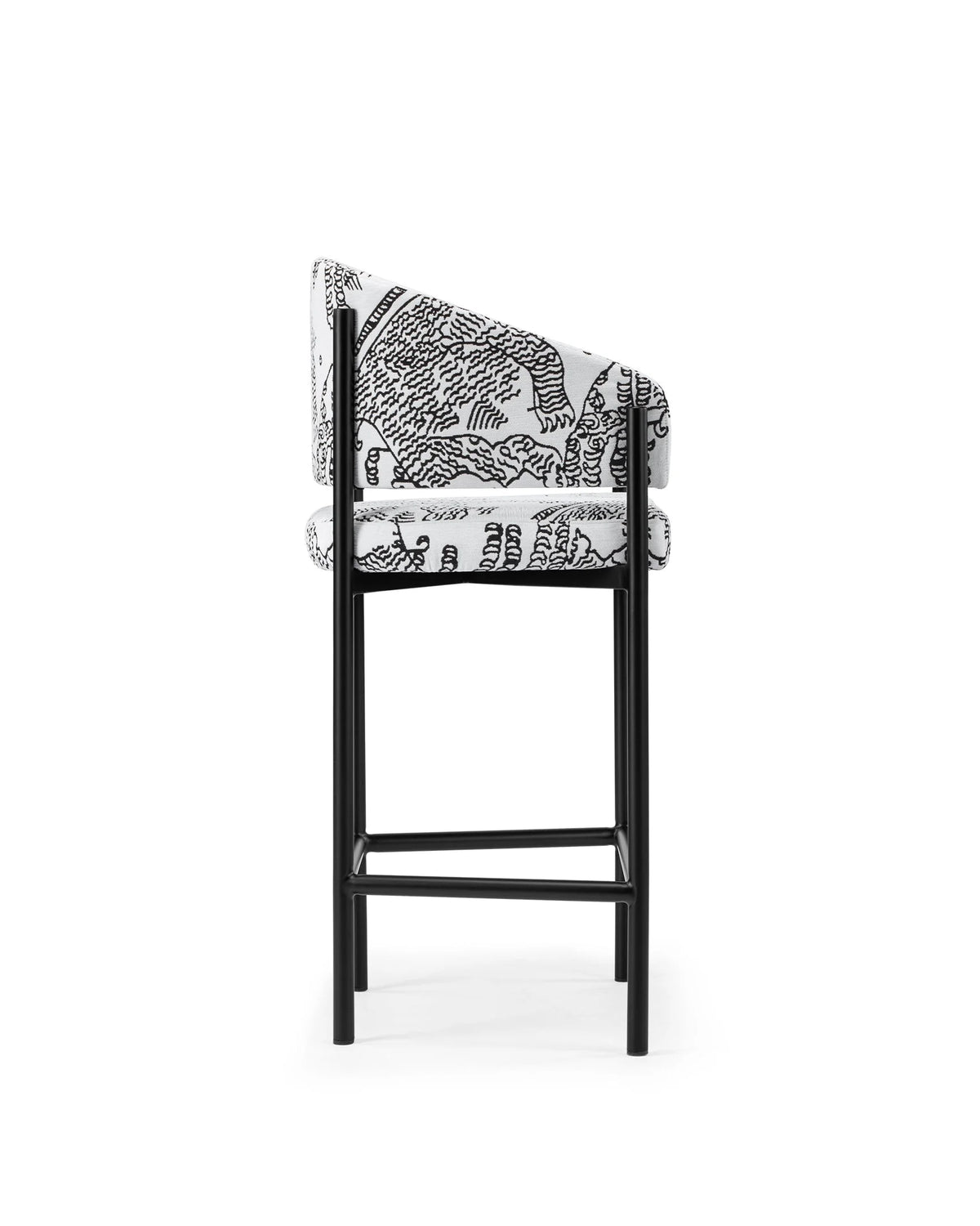 Esma™ counter stool | curved back and metal frame - bar & stools esma | designer or | madorne
