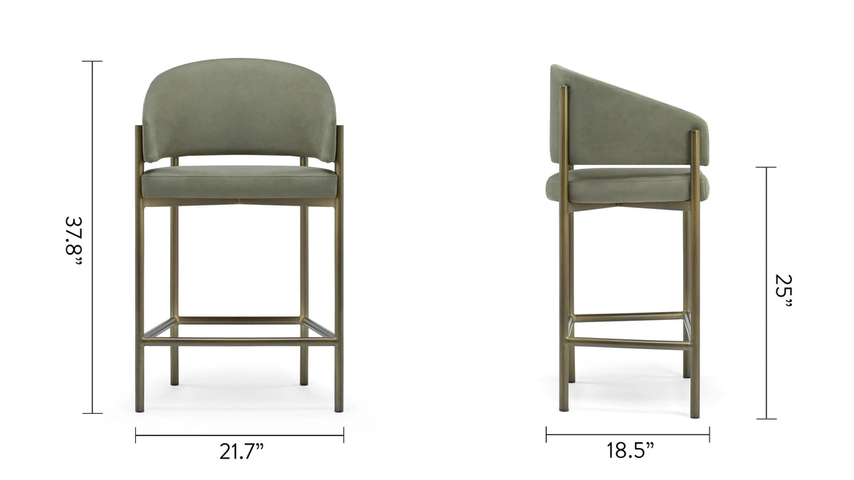Esma™ counter stool | curved back and metal frame - bar & stools esma | designer or | madorne