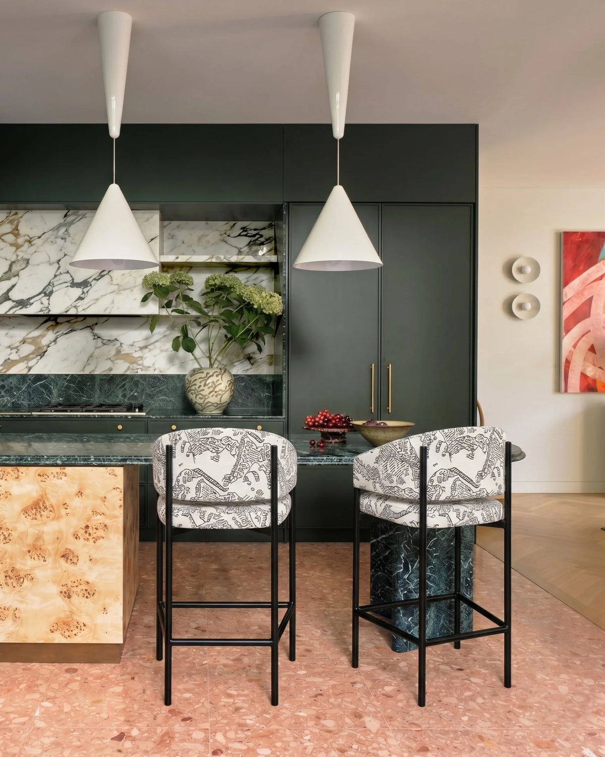 Esma™ counter stool | curved back and metal frame - bar & stools esma | designer or | madorne