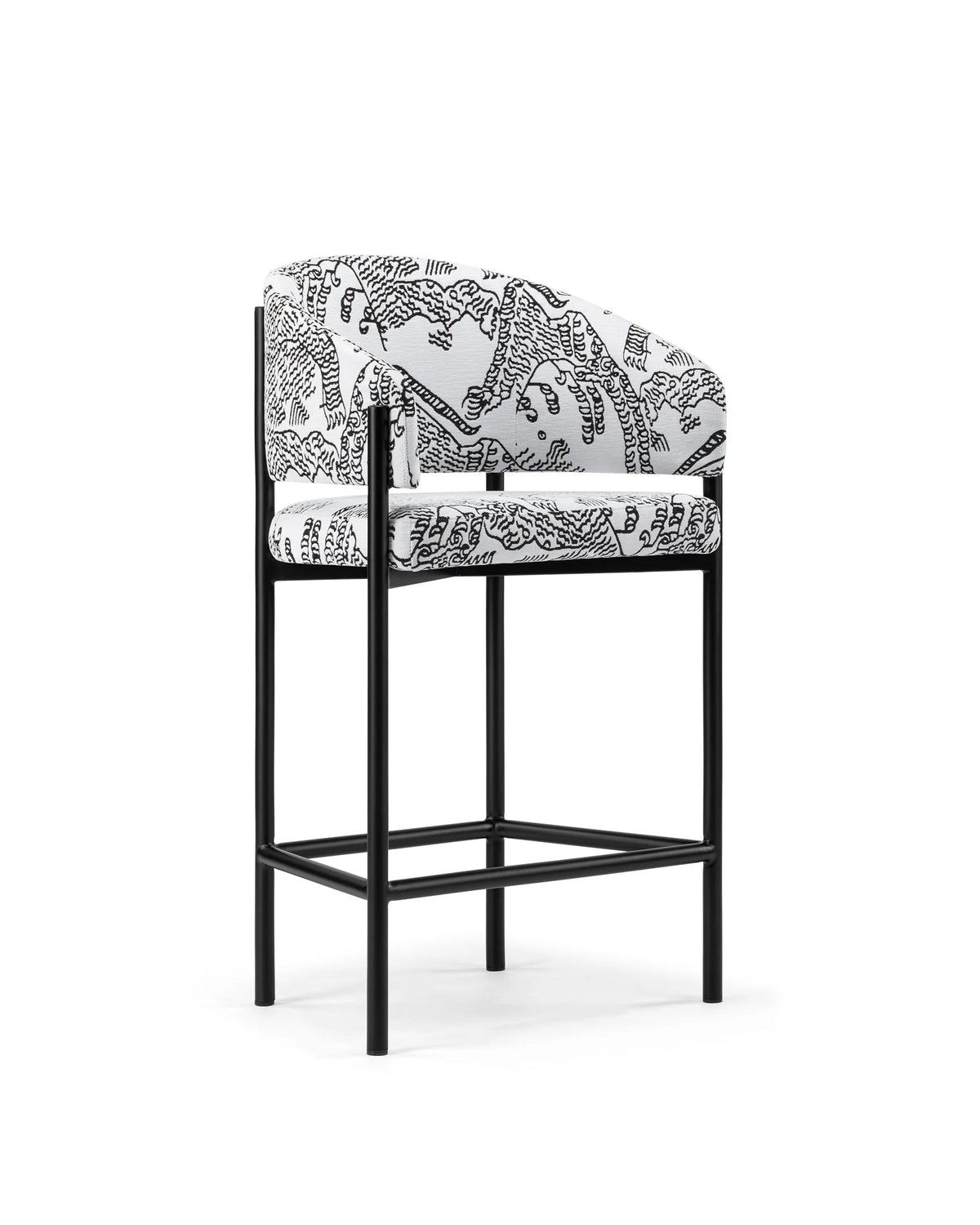 Esma™ counter stool | curved back and metal frame - bar & stools esma | designer or | madorne