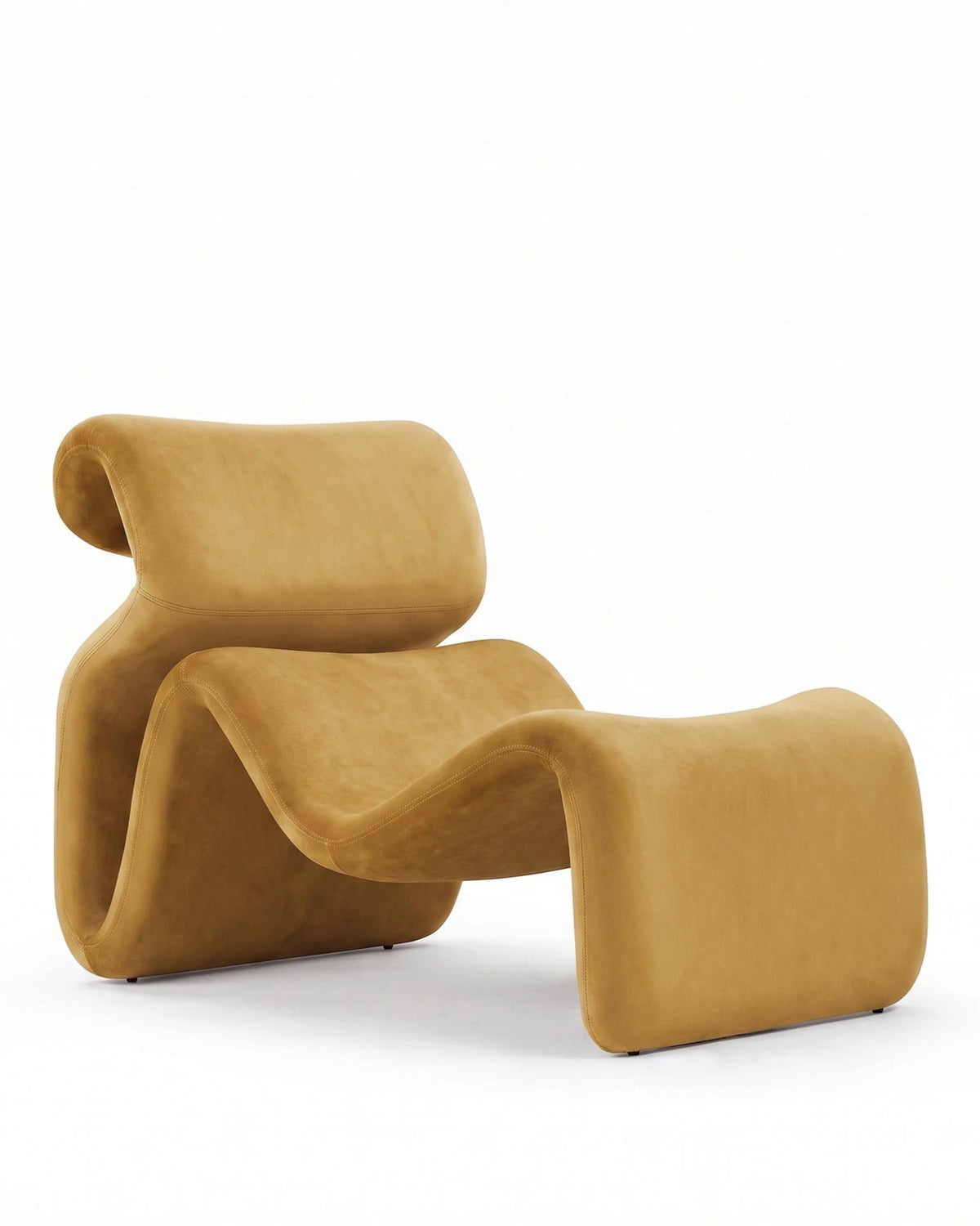 Etera 70™ chaise lounge | serpentine form - marigold velvet - chairs 70 | chair | madorne