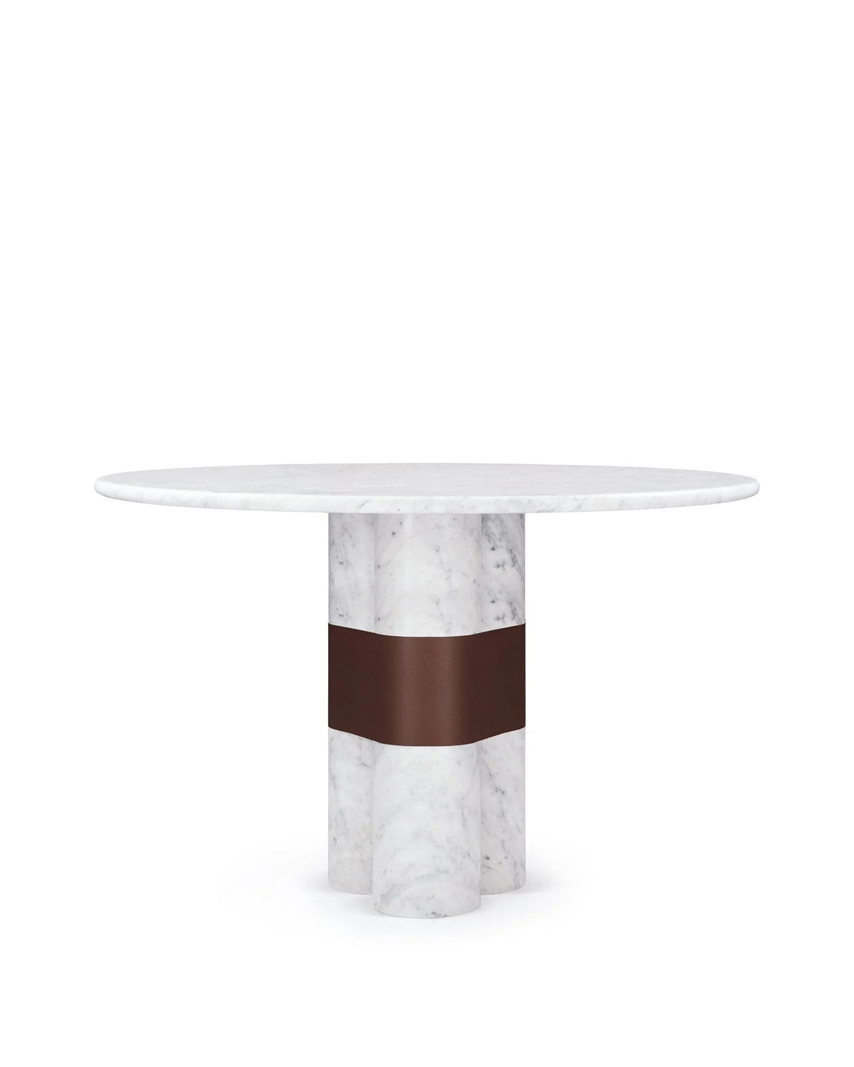Firela™ round dining table 47in | honed white marble - tables firela | madorne