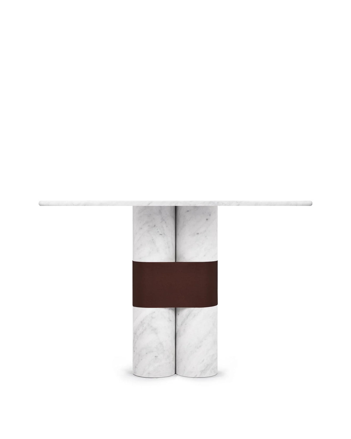 Firela™ round dining table 47in | honed white marble - tables firela | madorne