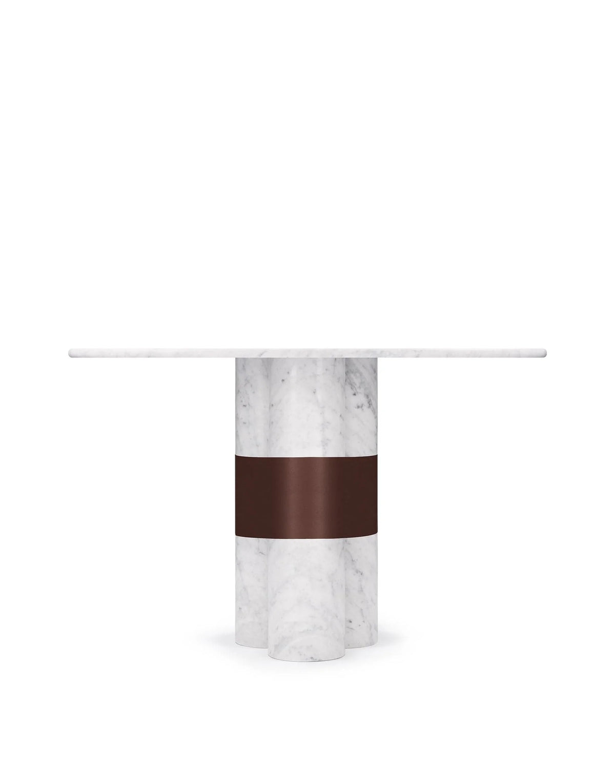 Firela™ round dining table 47in | honed white marble - tables firela | madorne