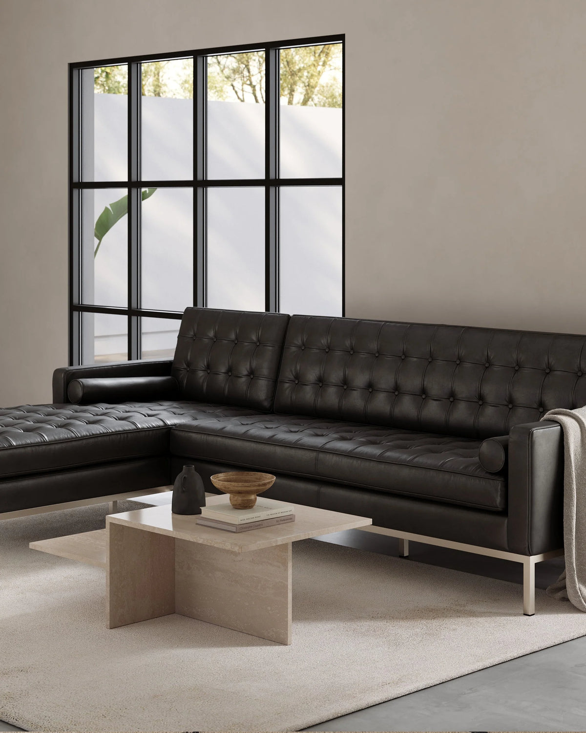 Flo 54™ left-chaise sofa | tailored modernist - 3 seaters 54 | designer three-seater | madorne