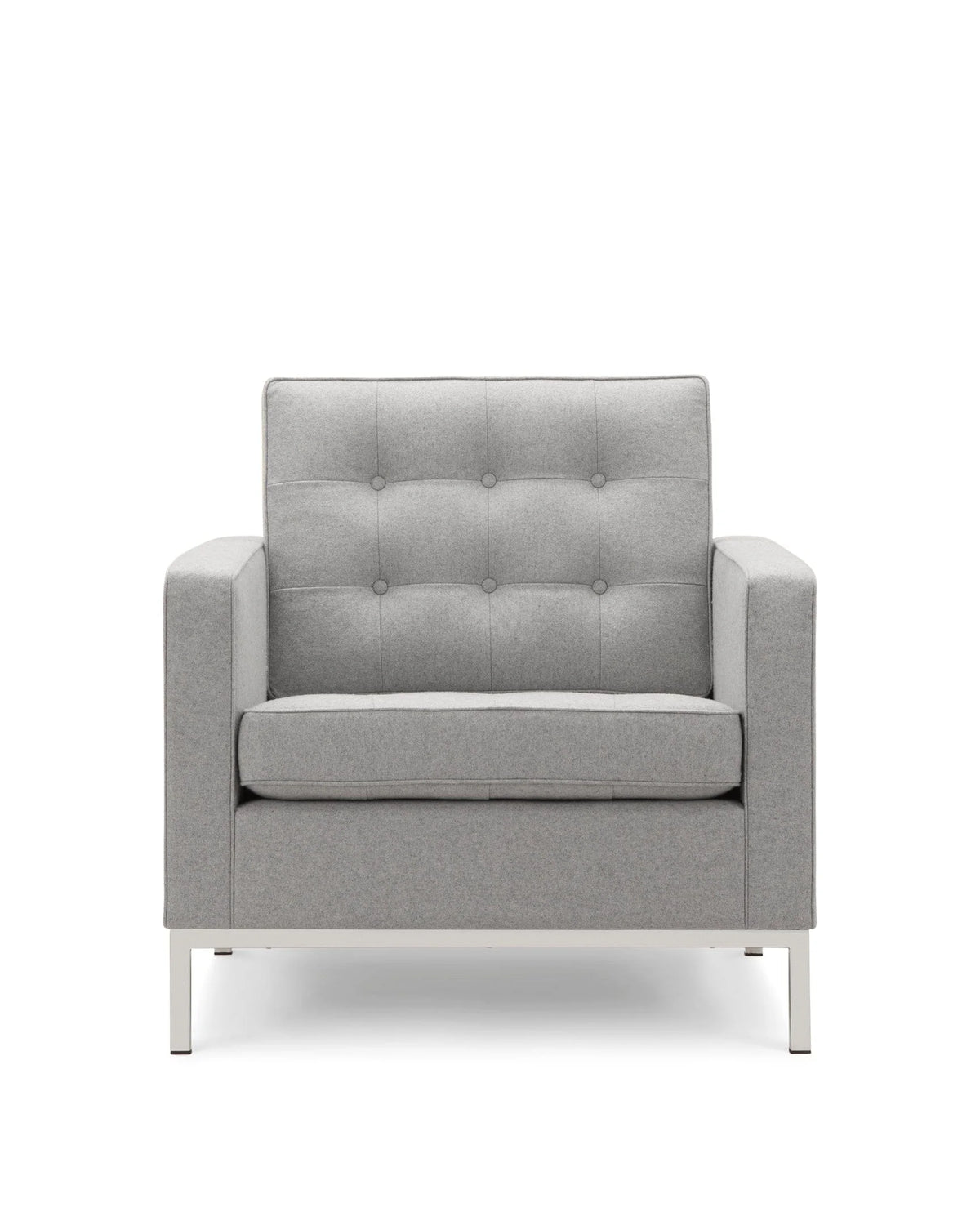 Flo 54™ lounge chair | tailored modernist - light gray wool - chairs 54 | designer | madorne