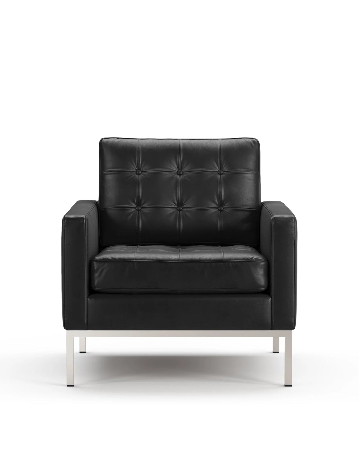 Flo 54™ lounge chair | tailored modernist - midnight black premium leather - chairs 54 | designer | madorne