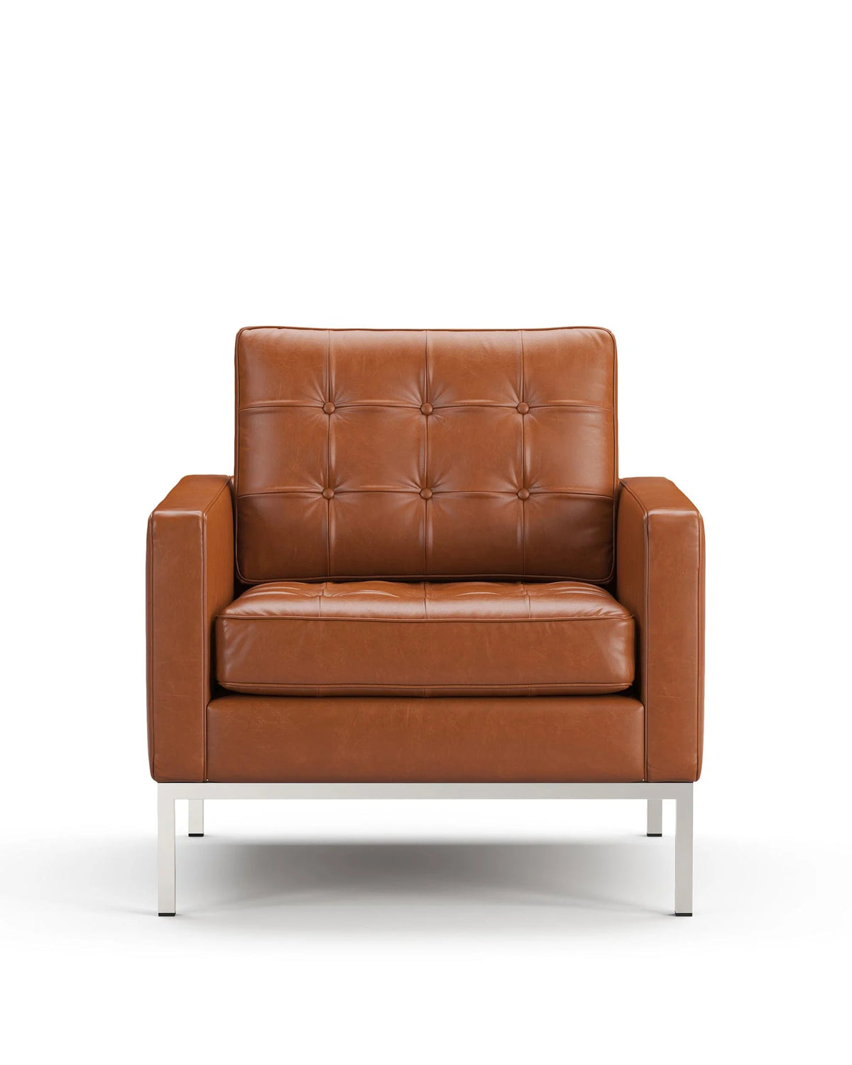 Flo 54™ lounge chair | tailored modernist - tan premium leather - chairs 54 | designer | madorne
