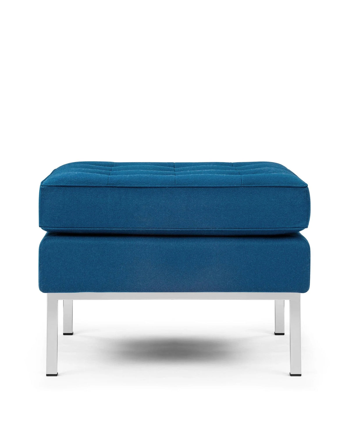 Flo 54™ ottoman | upholstery and steel - indigo blue wool - stools & ottomans 54 | modern | contemporary design