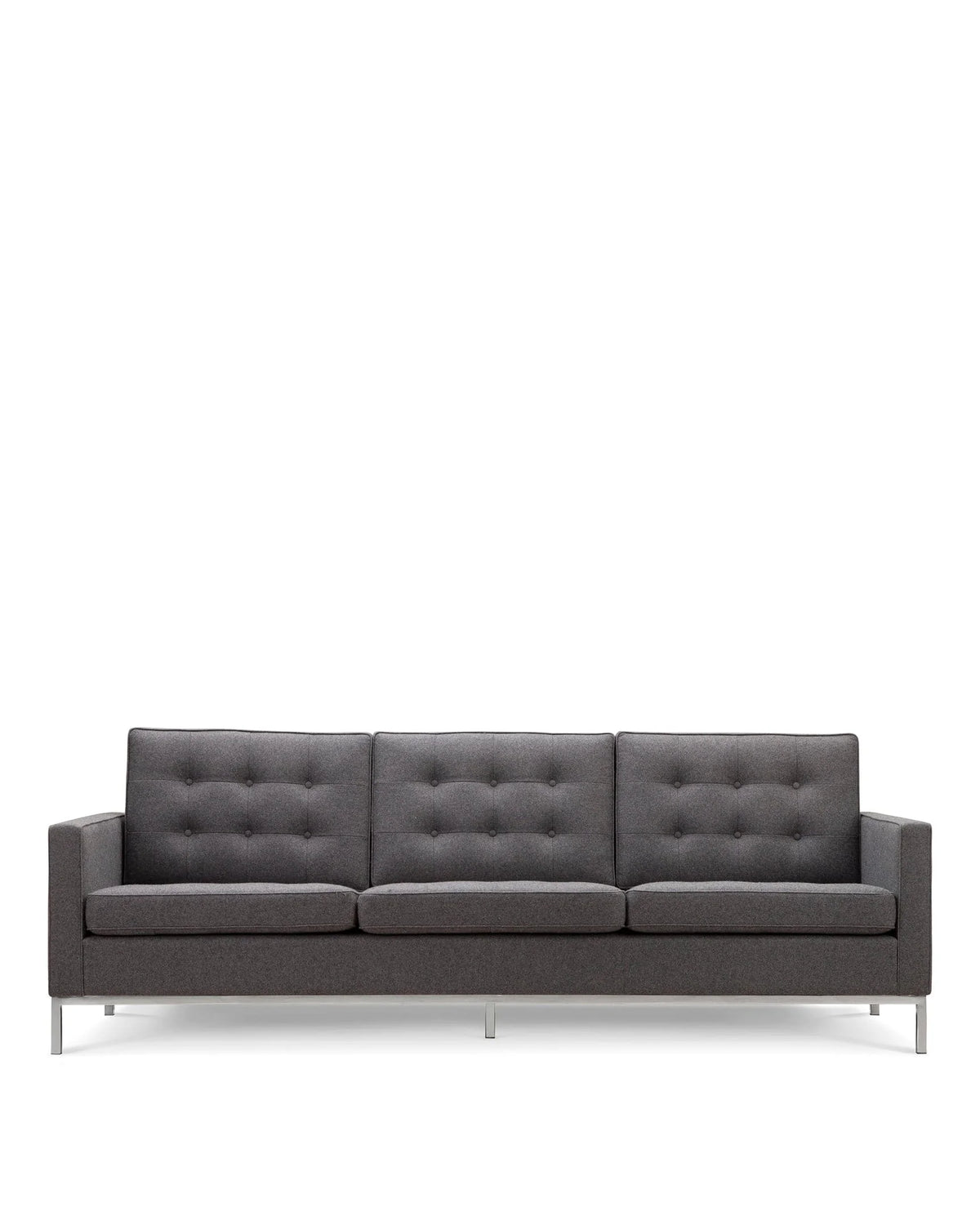 Flo 54™ three-seater sofa | tailored modernist - dark gray wool - 3 seaters 54 | designer | madorne