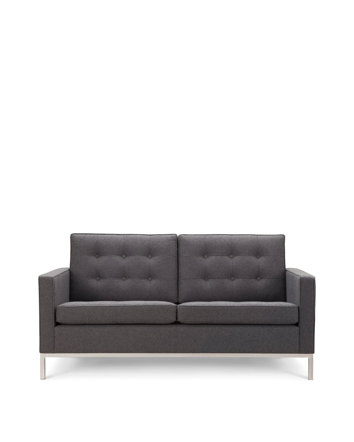 Flo 54™ two-seater sofa | tailored modernist - dark gray wool - 2 seaters 54 | designer | madorne