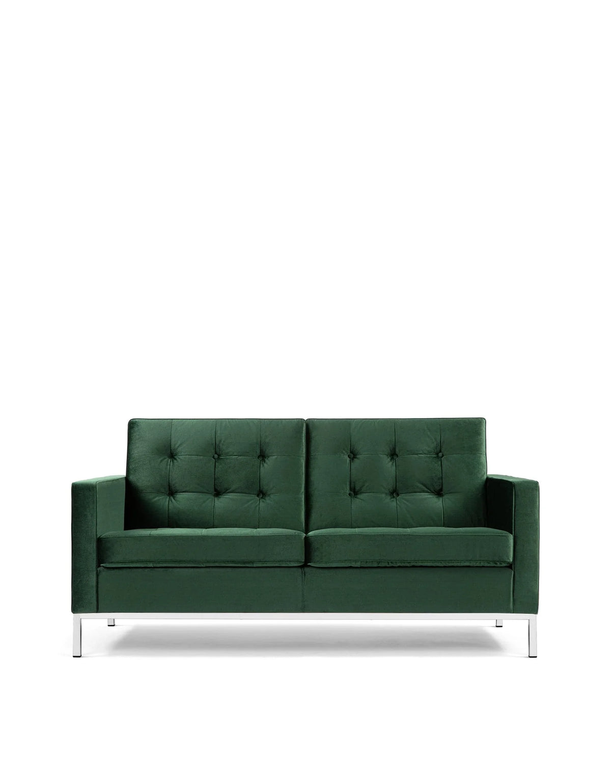 Flo 54™ two-seater sofa | tailored modernist - emerald green velvet - 2 seaters 54 | designer | madorne