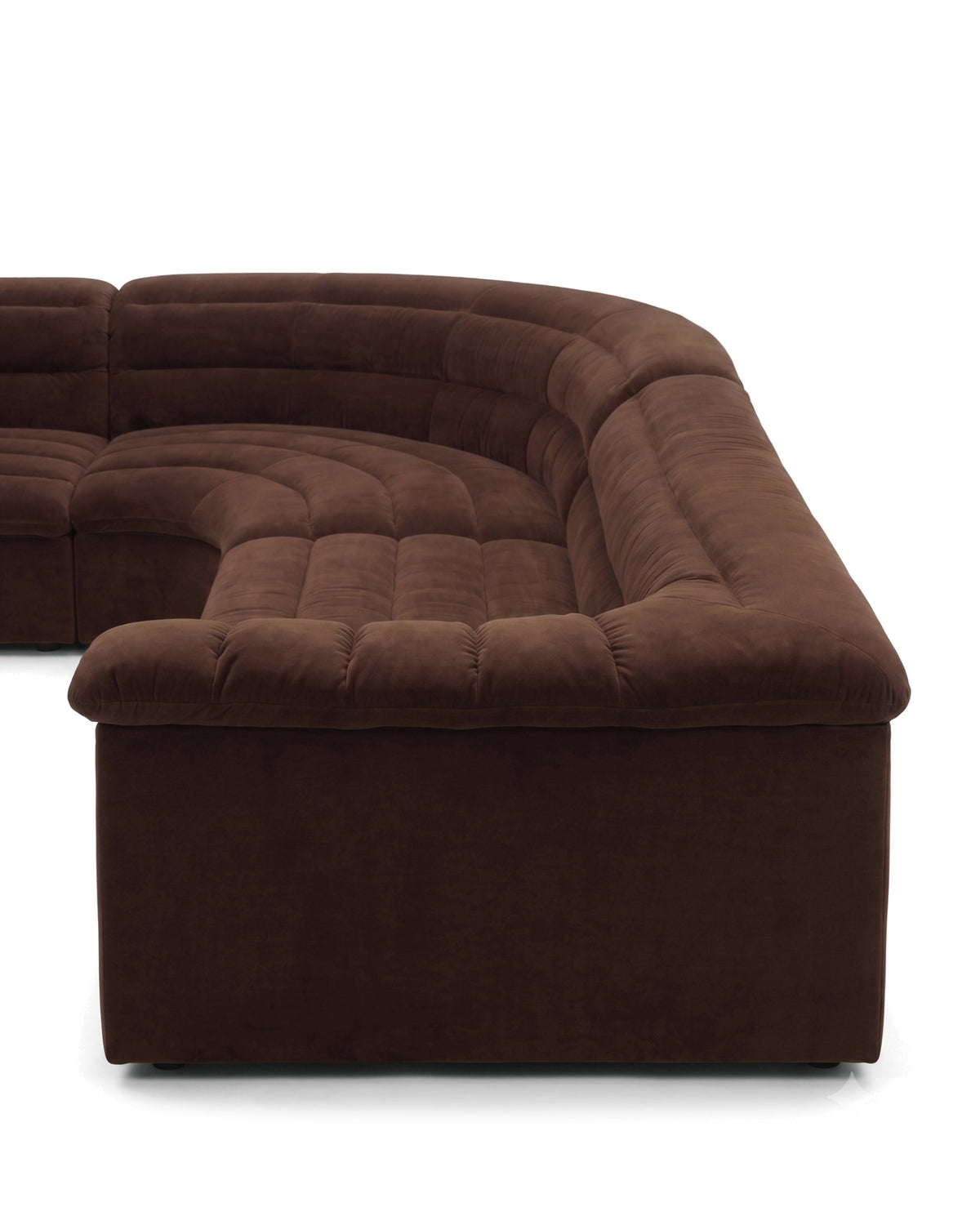 Float 04™ corner sofa | chocolate velvet - sectionals collection-inspired | madorne