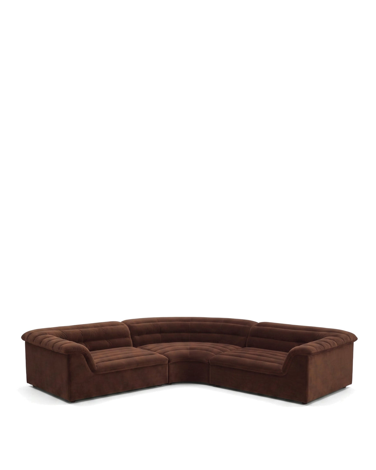 Float 04™ corner sofa | chocolate velvet - sectionals collection-inspired | madorne