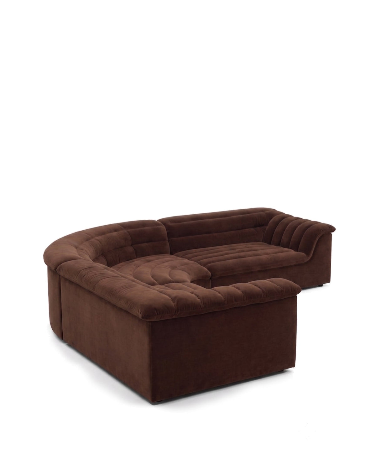 Float 04™ corner sofa | chocolate velvet - sectionals collection-inspired | madorne