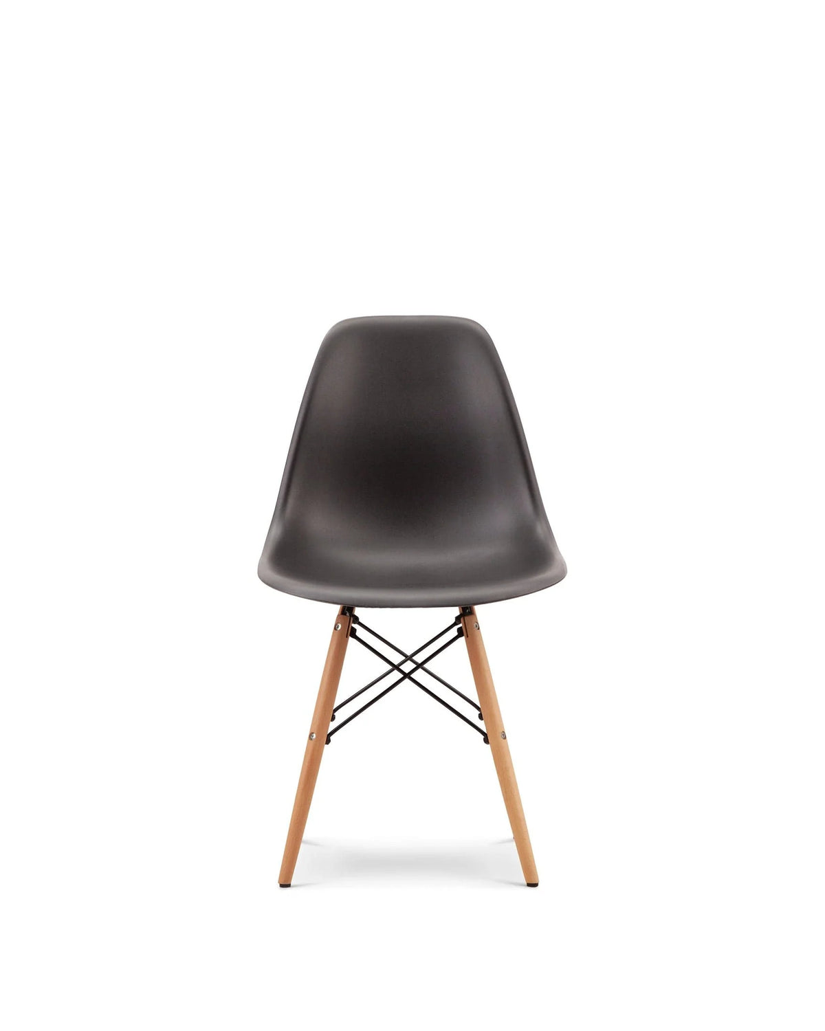 Flyn shell™ dining chair | molded seat - black - chairs eames plastic side with dowel base-inspired furnitur