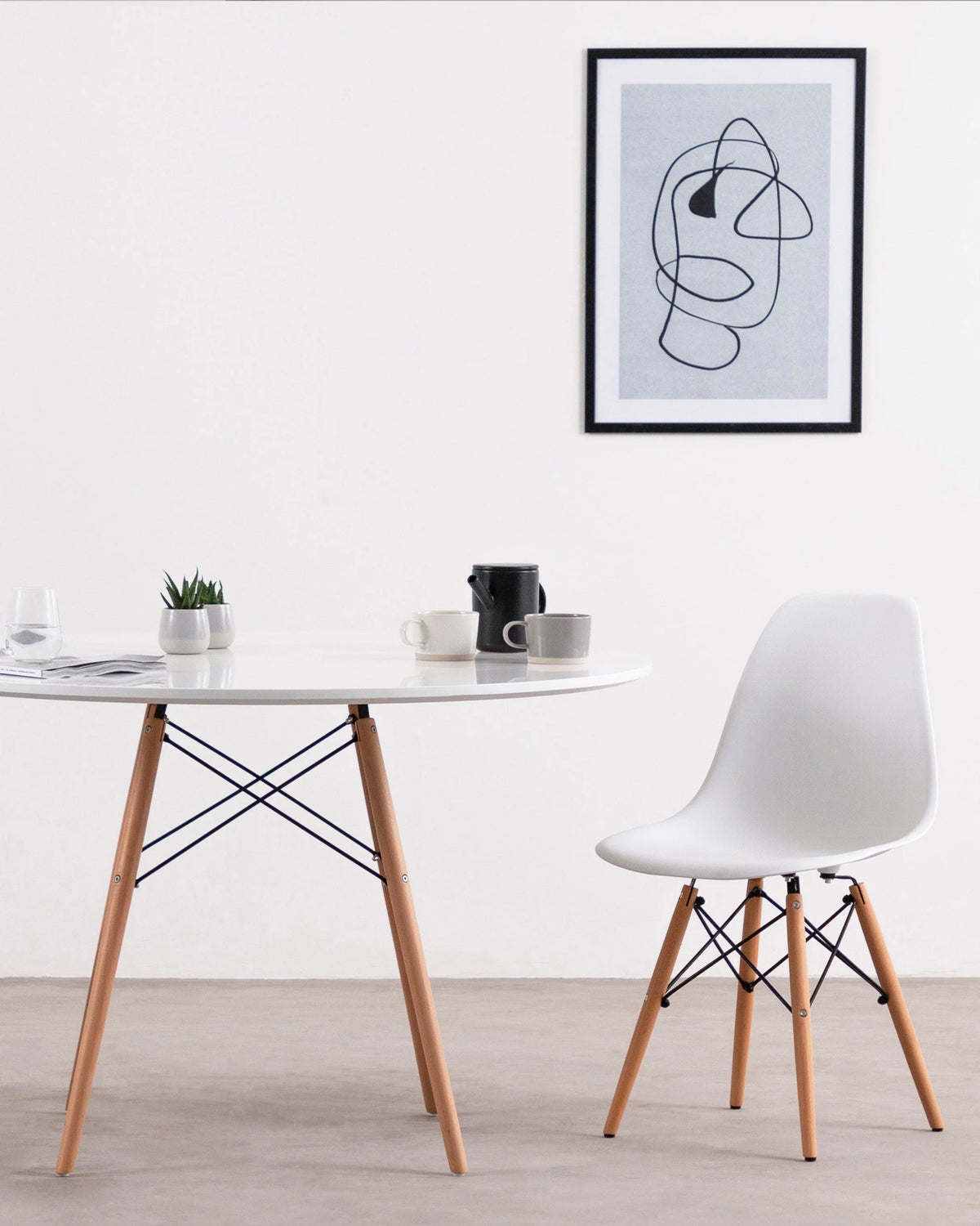 Flyn shell™ dining chair | molded seat - chairs eames plastic side with dowel base-inspired furnitur