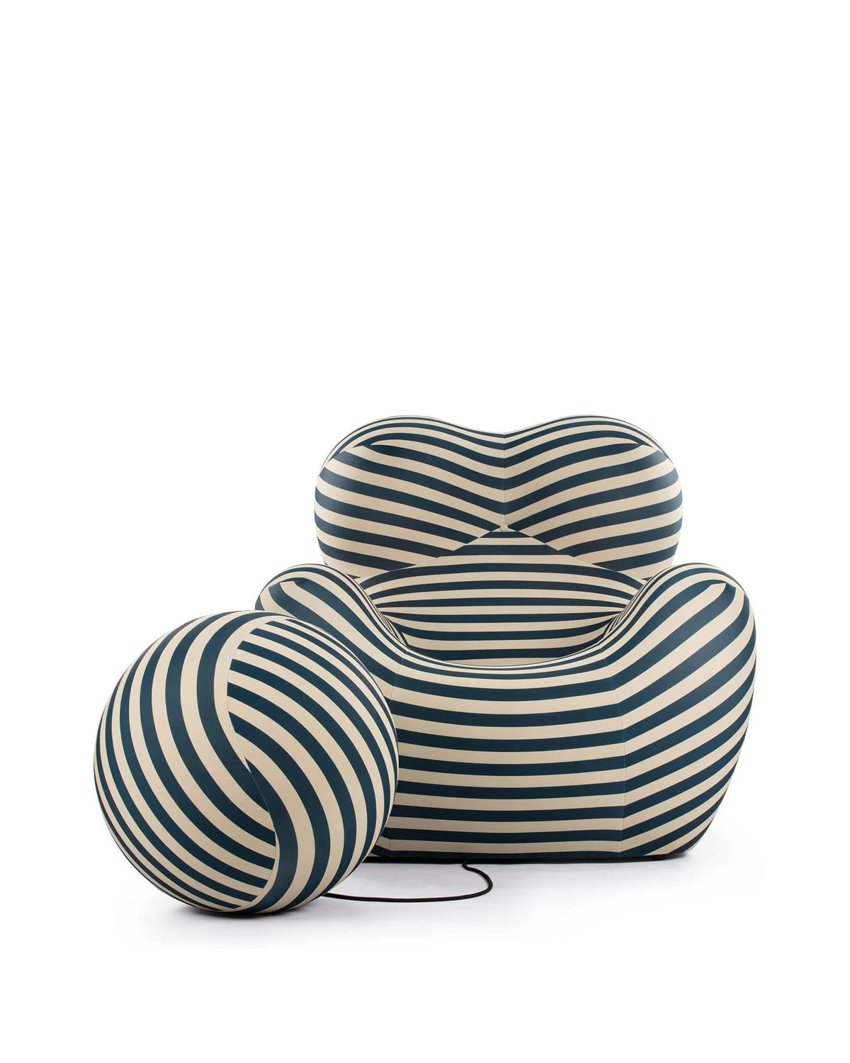 Forma up 69™ lounge chair | sculpted foam - teal stripe jersey - chairs 69 | madorne