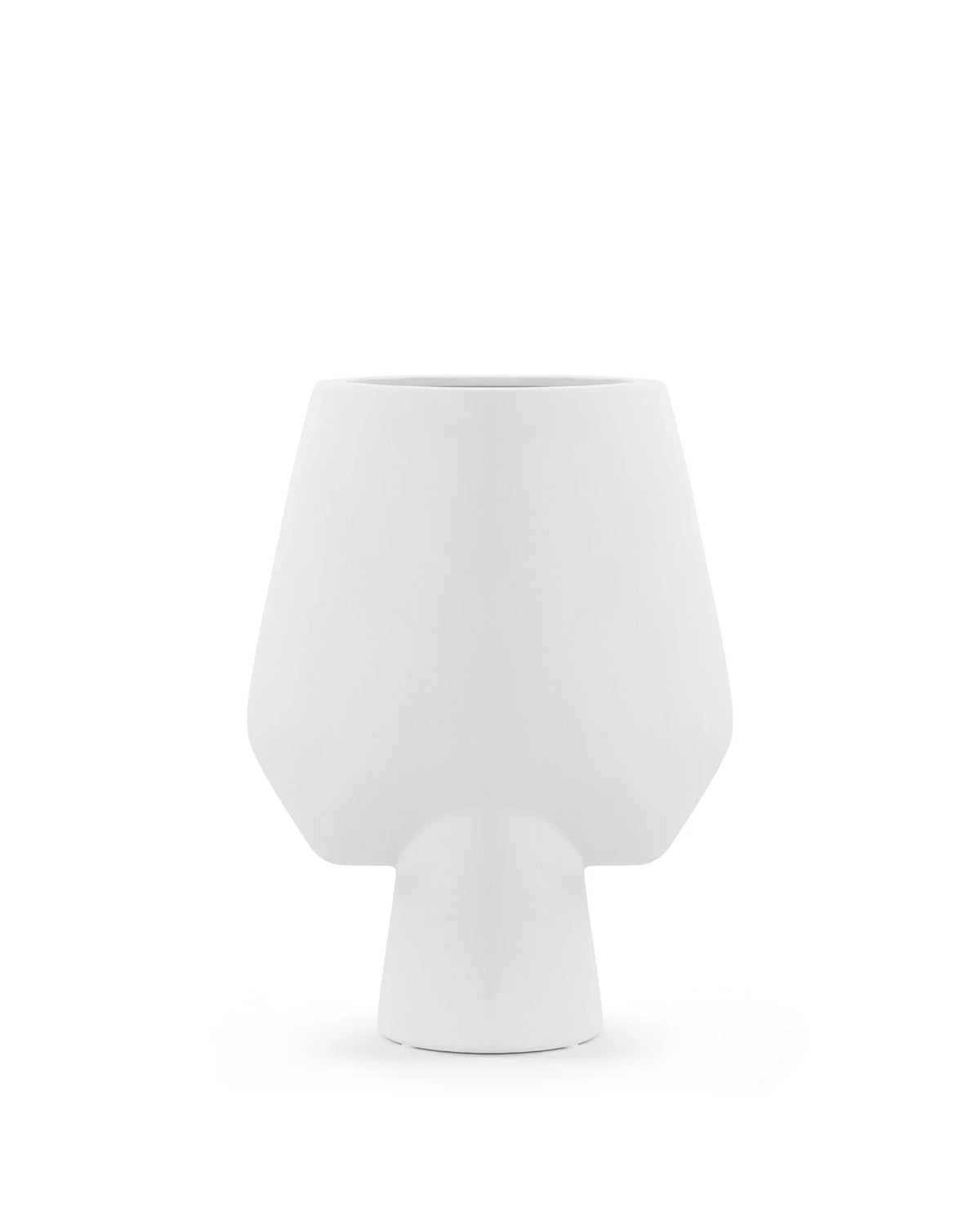 Jensa™ vase grande | white painted ceramic - decor jensa inspired by sphere square | madorne