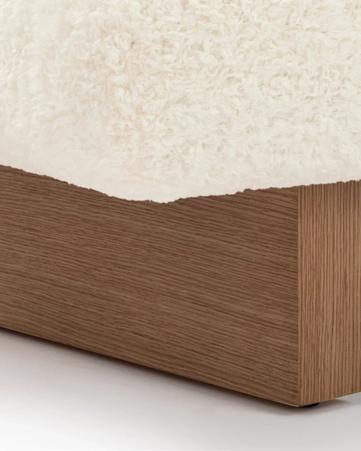 Jiya™ ottoman | vegan sheepskin - stools & ottomans jiya inspired by brasilia | madorne