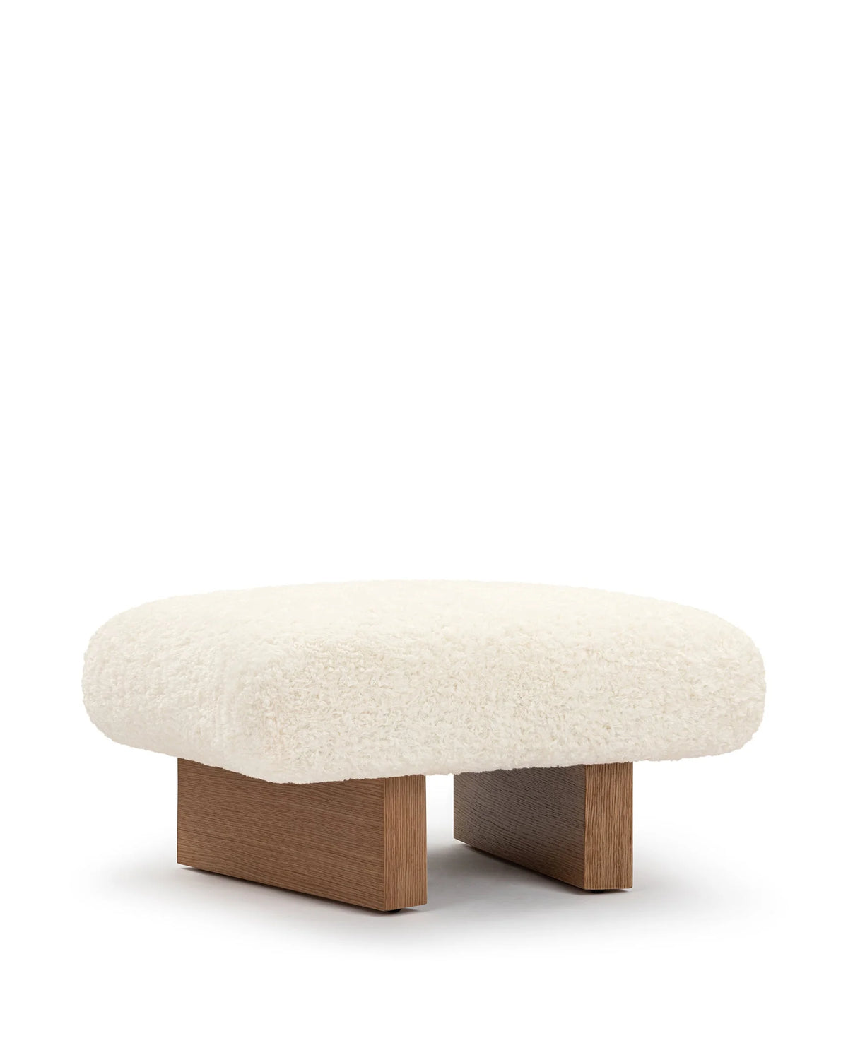 Jiya™ ottoman | vegan sheepskin - stools & ottomans jiya inspired by brasilia | madorne
