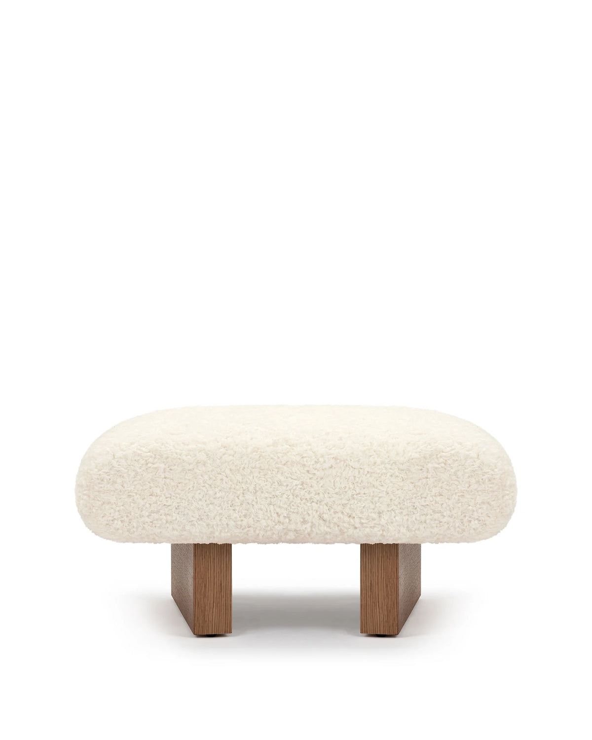 Jiya™ ottoman | vegan sheepskin - stools & ottomans jiya inspired by brasilia | madorne