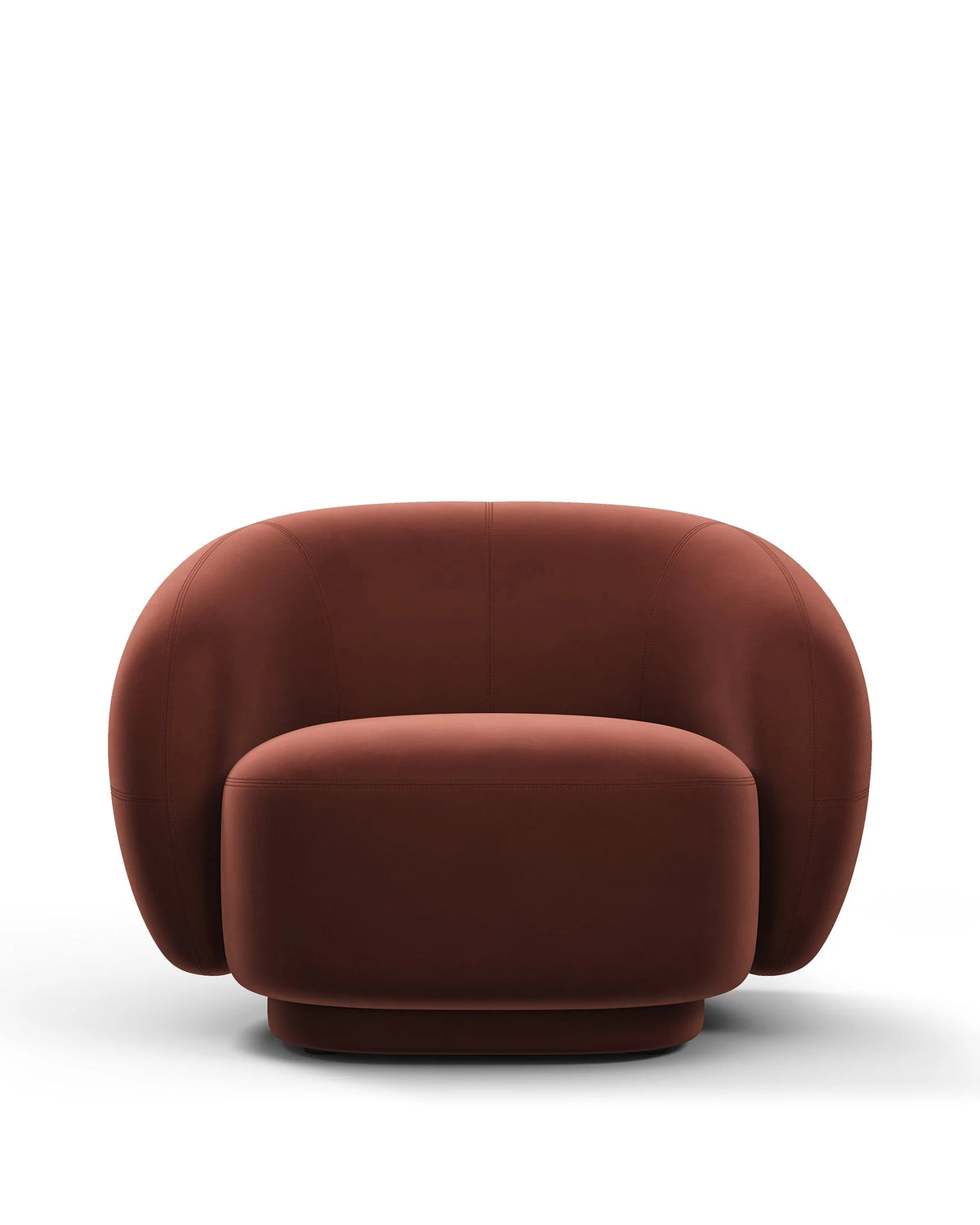 Jolie 18™ lounge chair | curved upholstery - cinnamon velvet - chairs 18 | designer | madorne
