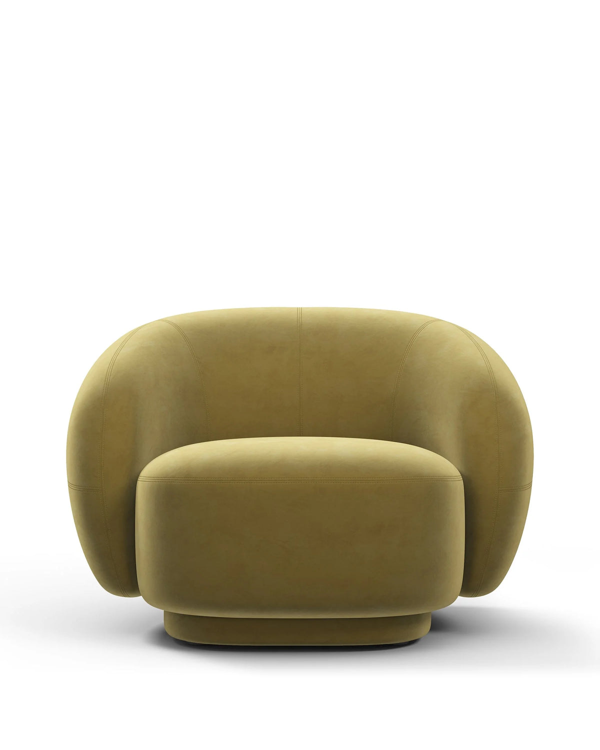 Jolie 18™ lounge chair | curved upholstery - olive gold velvet - chairs 18 | designer | madorne