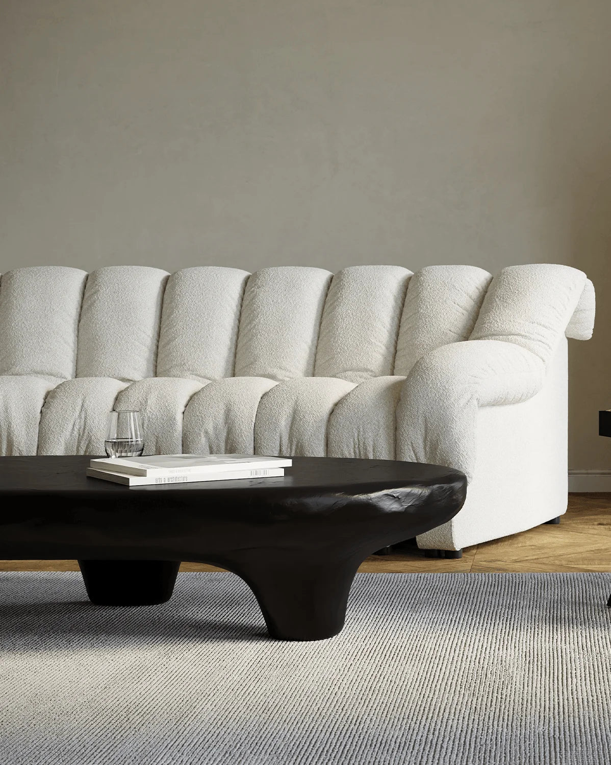 Koba™ coffee table | hand-finished concrete - tables koba | modern | madorne