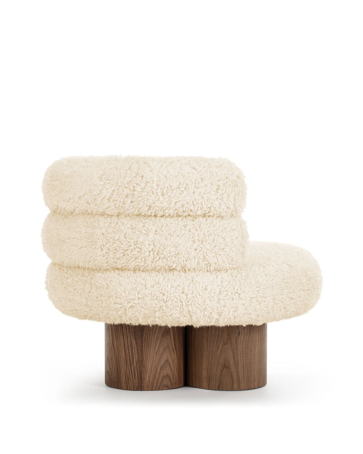 Lanna™ Lounge Chair | Sherpa and Walnut