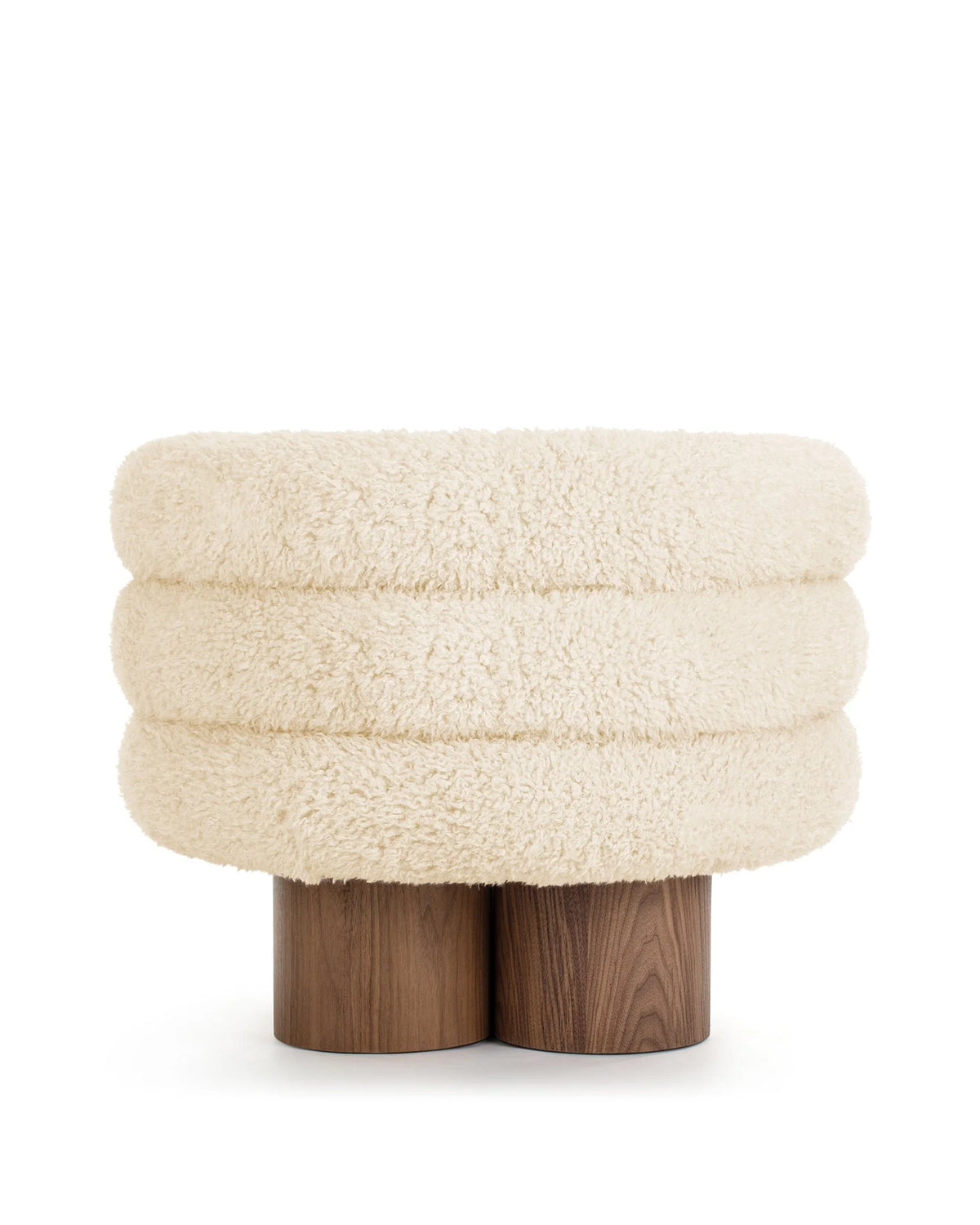 Lanna™ Lounge Chair | Sherpa and Walnut