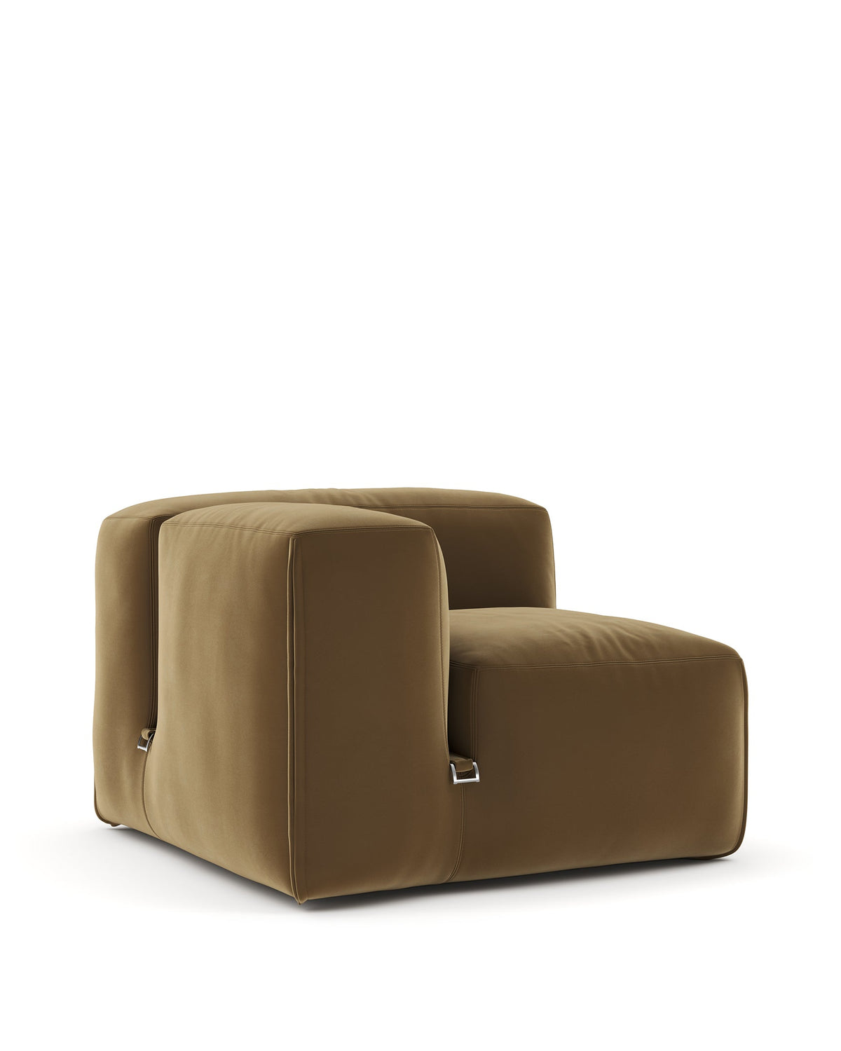 Le mur 72™ left-arm module | old gold velvet - left arm - modules 72 | modular sofa element | madorne