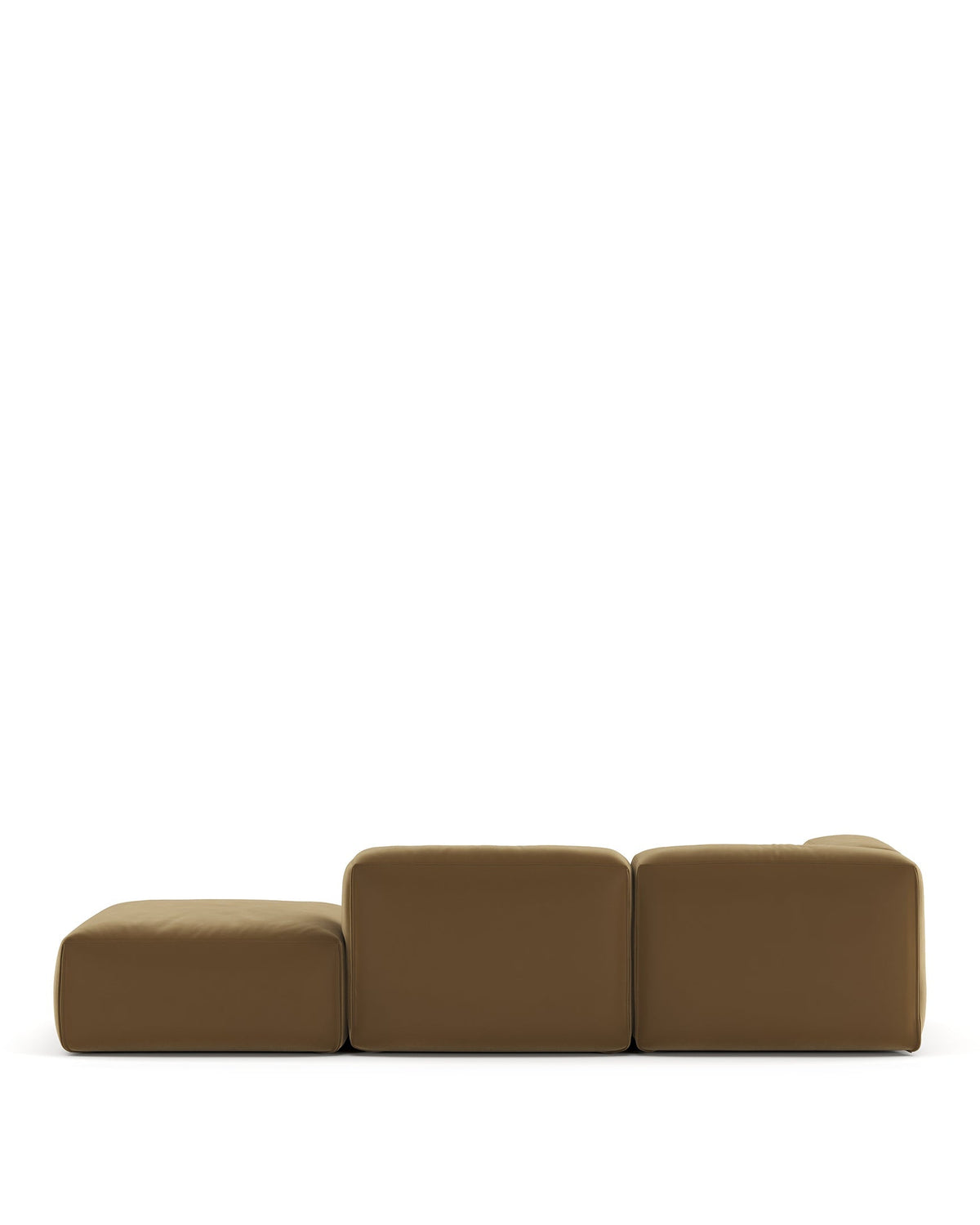Le mur 72™ open end sofa right | luxe velvet - old gold / sectionals 72 | sectional | madorne