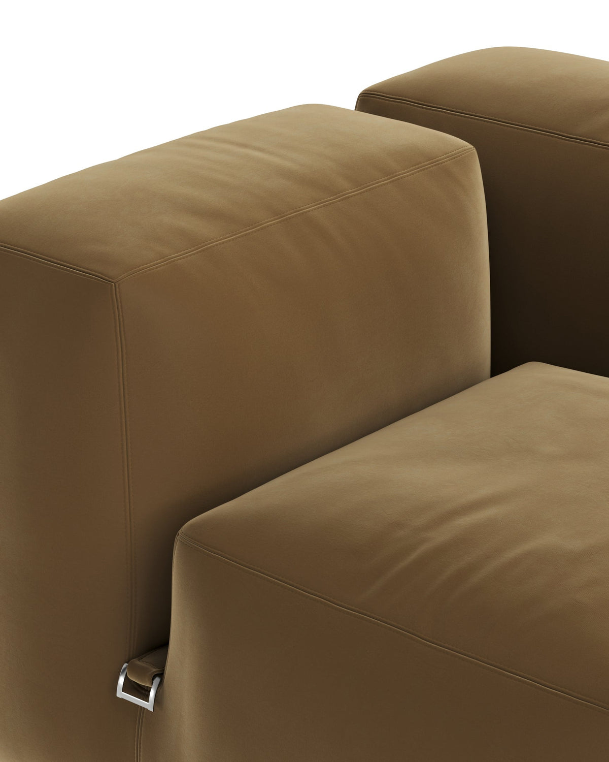 Le mur 72™ open end sofa right | luxe velvet - old gold / sectionals 72 | sectional | madorne