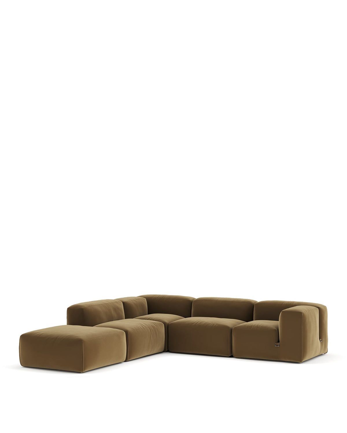 Le mur 72™ sectional sofa left corner | old gold velvet - sectionals 72 | madorne