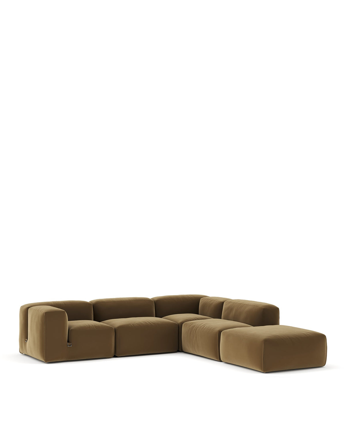 Le mur 72™ sectional sofa right corner | old gold velvet - sectionals 72 | madorne