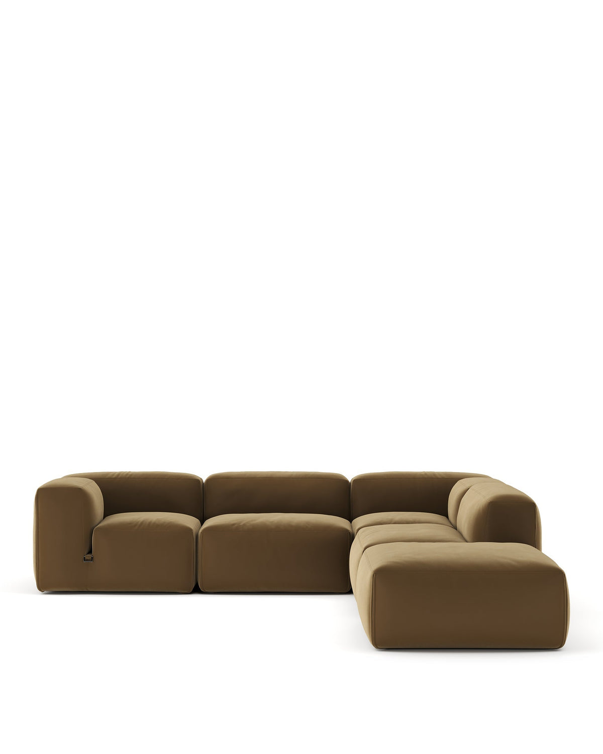 Le mur 72™ sectional sofa right corner | old gold velvet - sectionals 72 | madorne