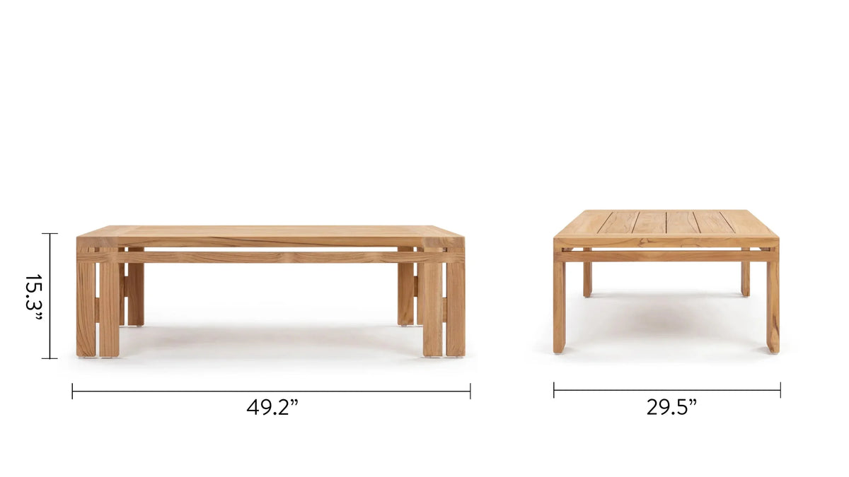 Luso™ outdoor coffee table | solid teak - tables luso | madorne