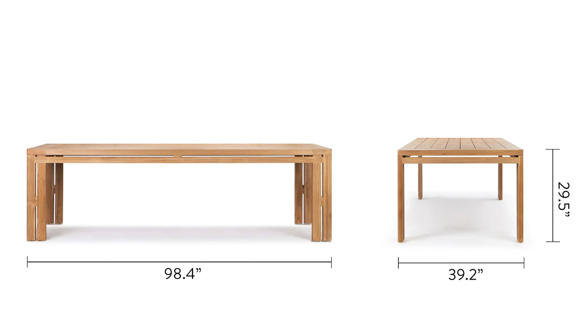Luso™ outdoor dining table | solid teak - tables luso | madorne
