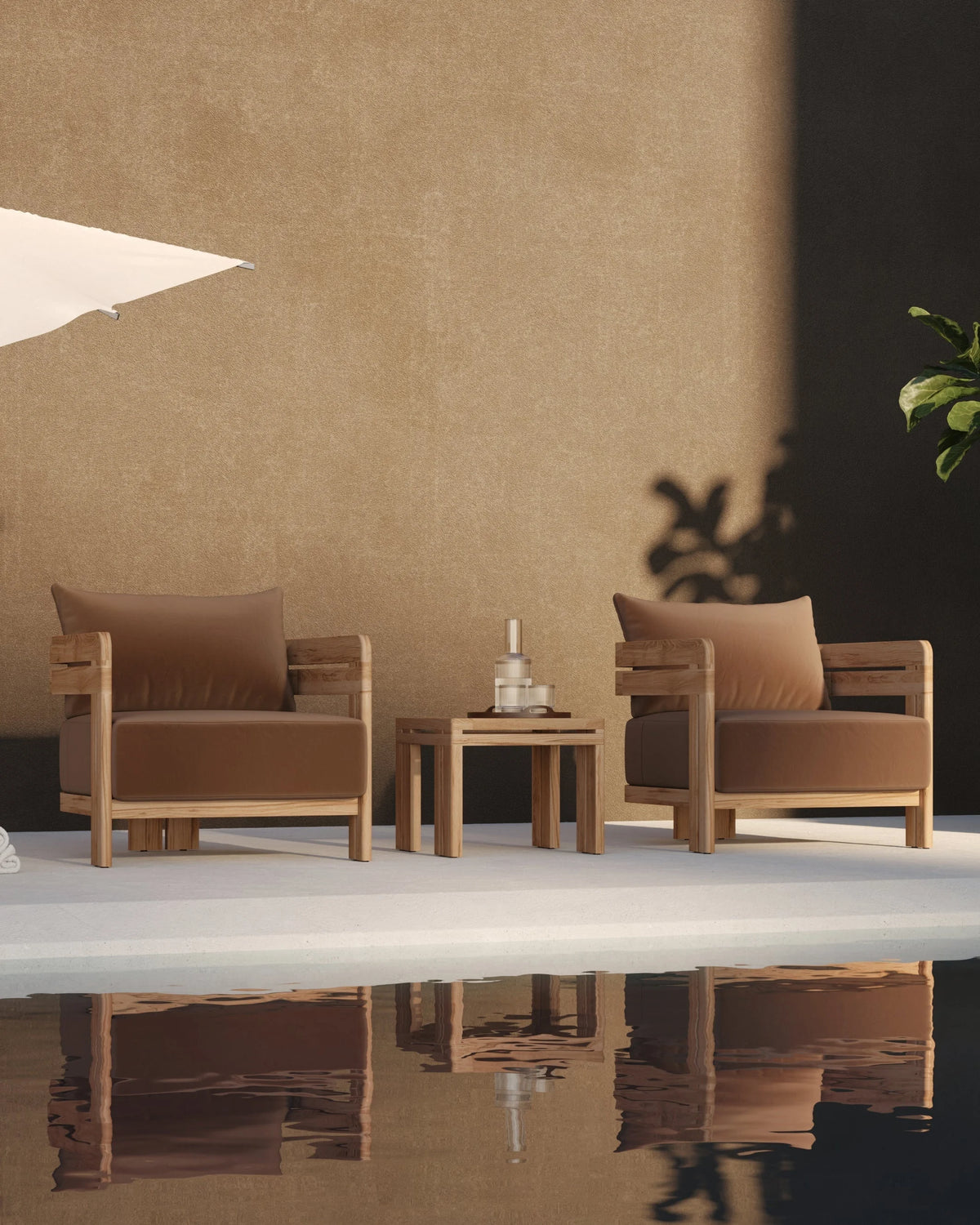 Luso™ outdoor lounge chair | teak platform - chairs luso | designer | madorne
