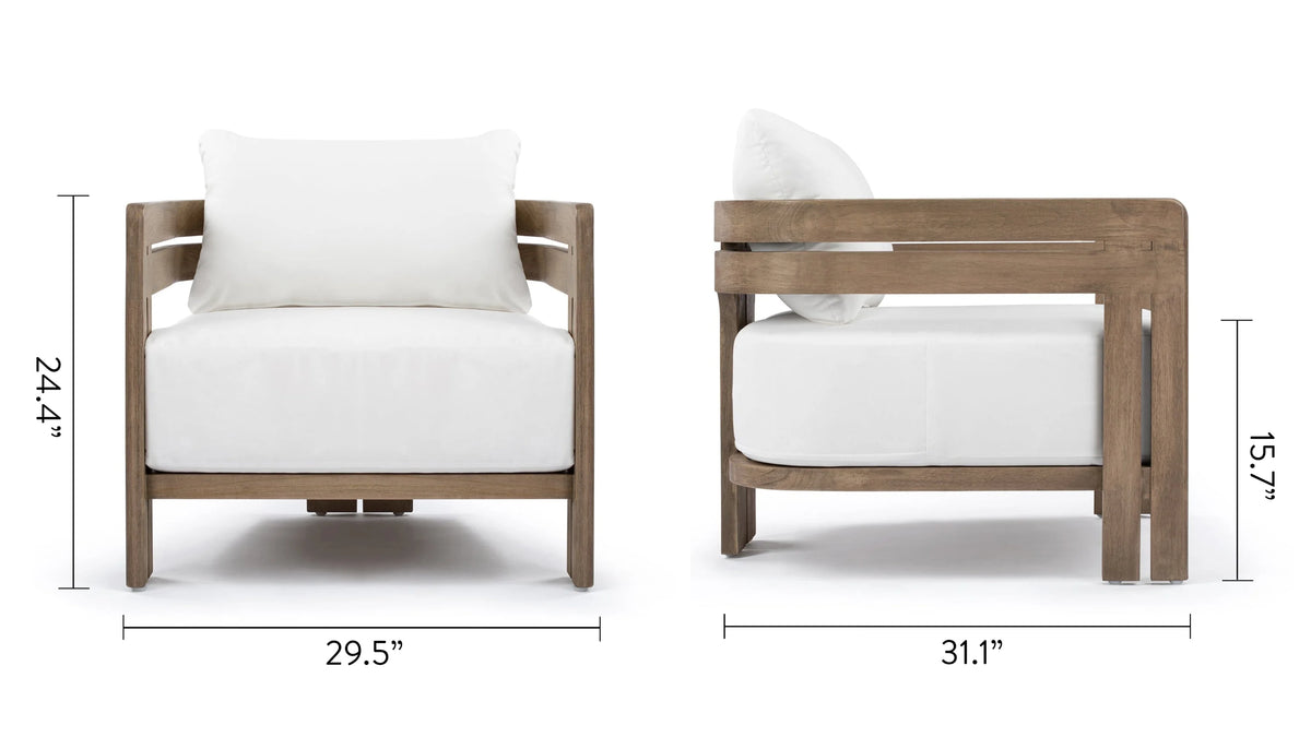 Luso™ outdoor lounge chair | teak platform - chairs luso | designer | madorne