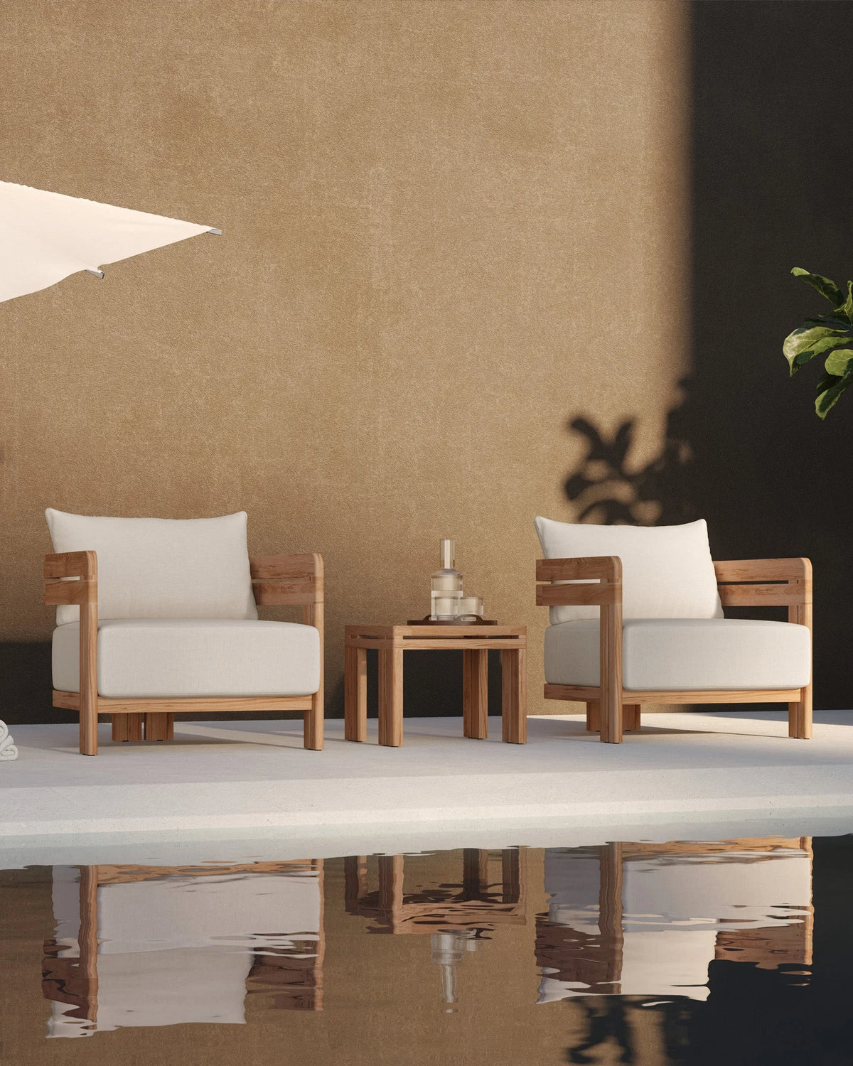 Luso™ outdoor lounge chair | teak platform - chairs luso | designer | madorne
