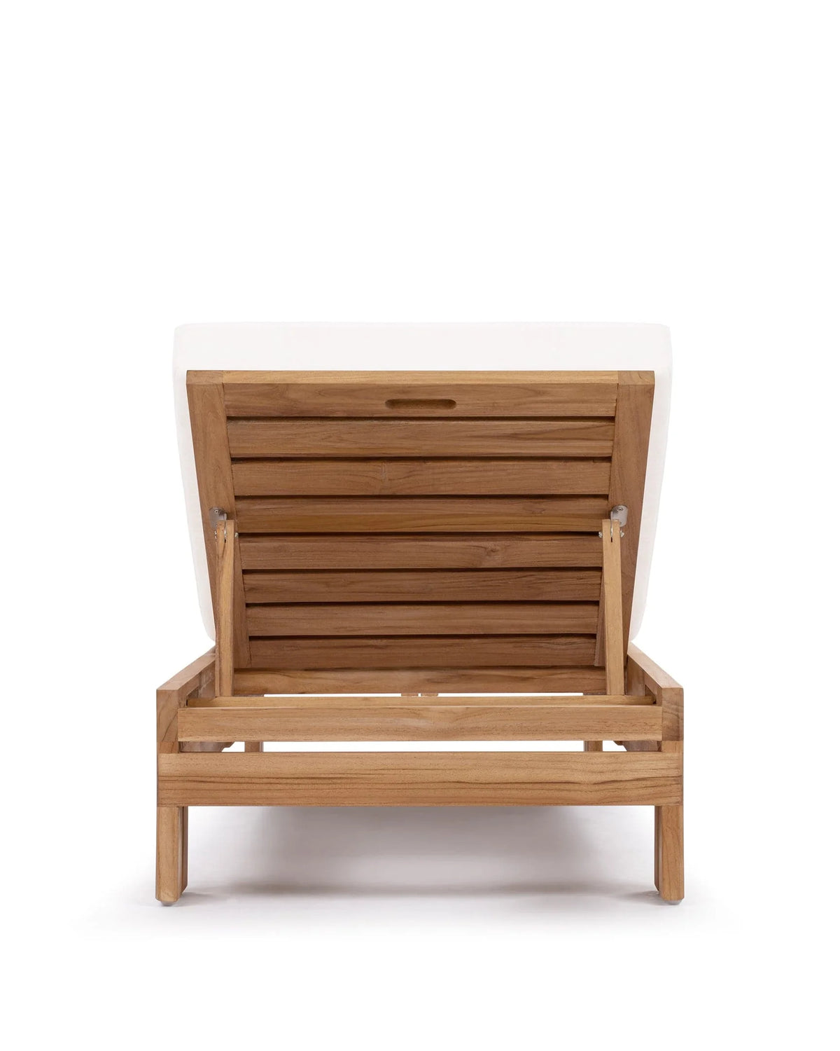 Luso™ outdoor lounger | teak and quick-dry cushion - lounge chairs luso | madorne